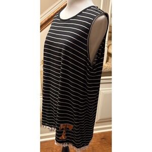 Gameday Couture Tennessee Volunteers Sequin T Stripe Tassel Tank Top XXL Black